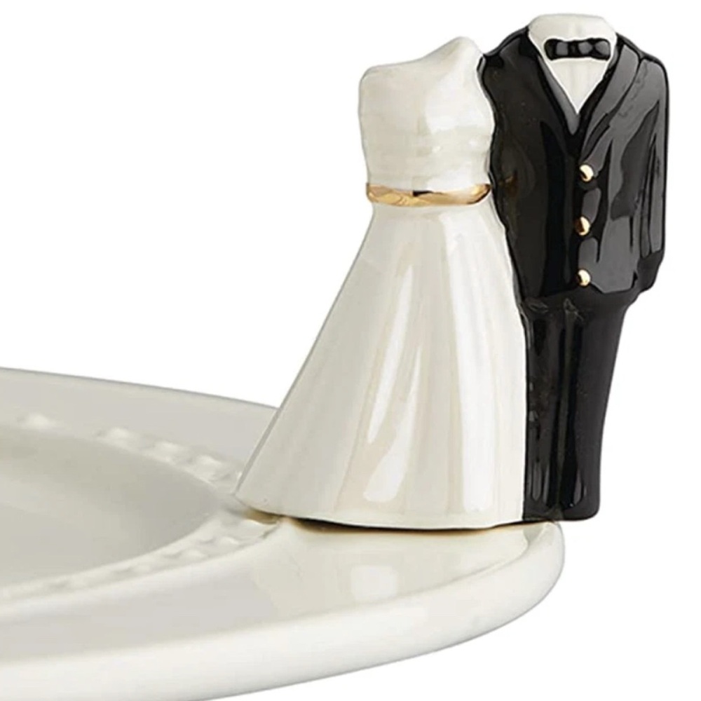 Nora Fleming RETIRED Down the Aisle Bride and Groom Wedding Mini New